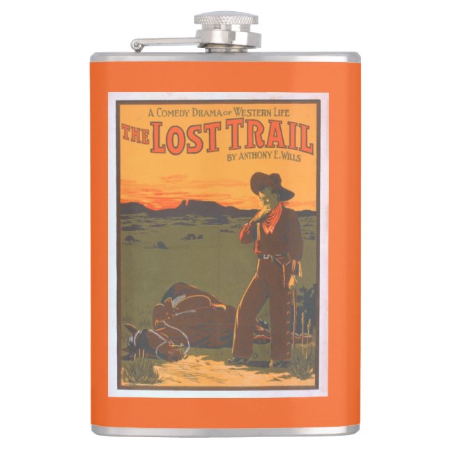 The Lost Trail - Comedy Drama Western Life Hip Flask (Front)