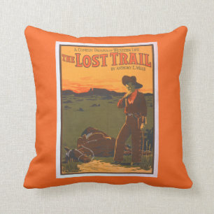 The Lost Trail - Comedy Drama Western Life Throw Pillow