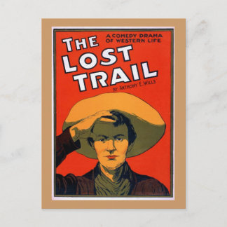 The Lost Trail Vintage Theater Poster Postcard
