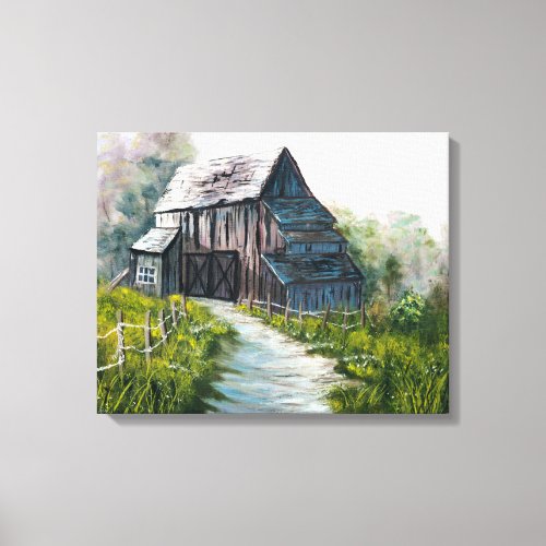 The Lost Wooden Barn Canvas Print
