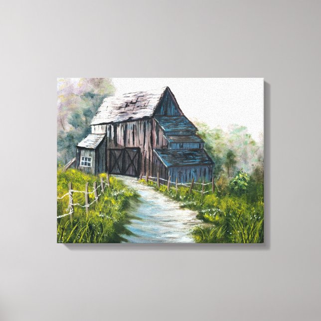 The Lost Wooden Barn Canvas Print (Front)