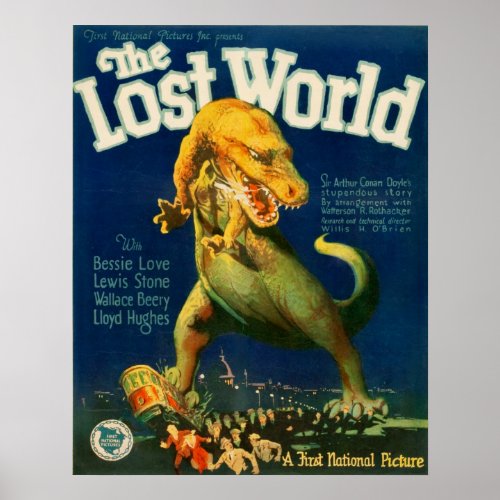 The Lost World 1925 Silent Film Poster