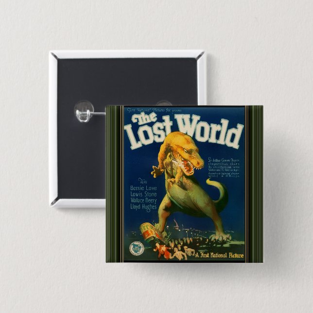 The Lost World Button (Front & Back)