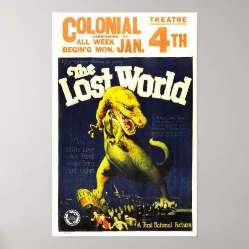 The Lost World Dinosaur Monster Movie Poster