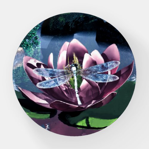 The Lotus and the Dragonfly Paperweight