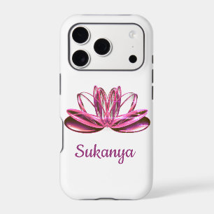 The lotus flower personalized iPhone 17 pro case