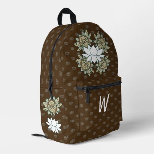The Lotus Printed Backpack