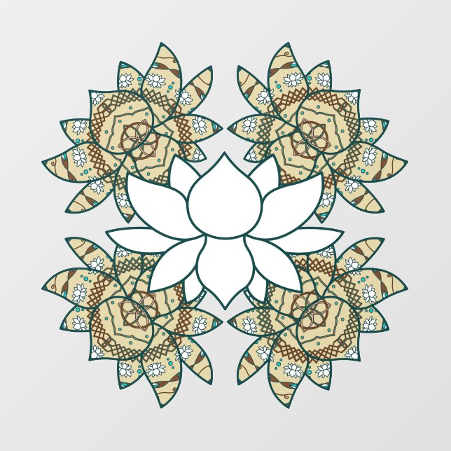 The Lotus Wall Decal (Front)