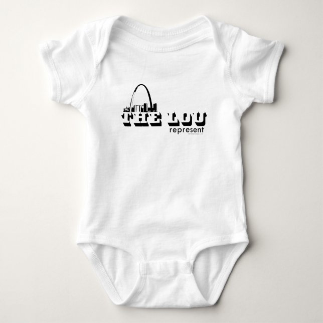 The Lou St. Louis Represent Baby Bodysuit (Front)