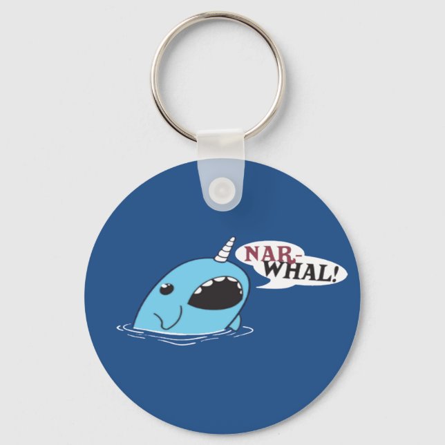 The Loud Narwhal Keychain (Front)