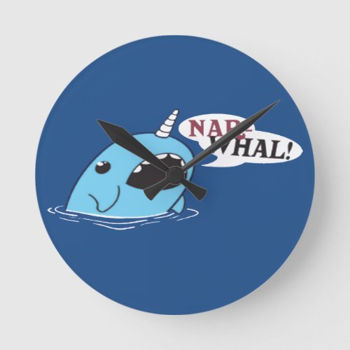 The Loud Narwhal Round Clock