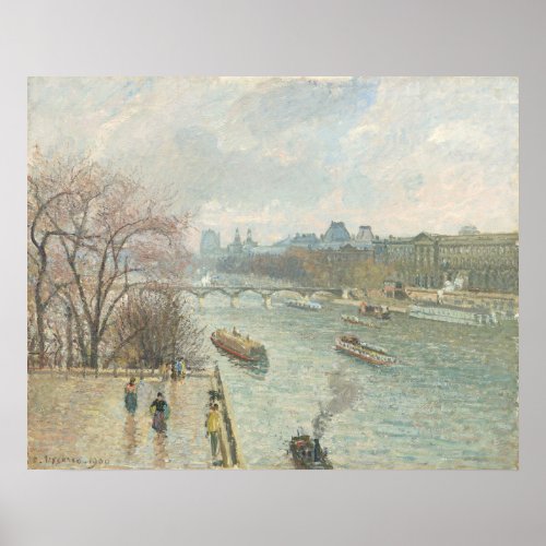The Louvre Afternoon _ Camille Pissarro Fine Art Poster