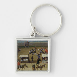 The Louvre and College des Quatre-Nations Keychain