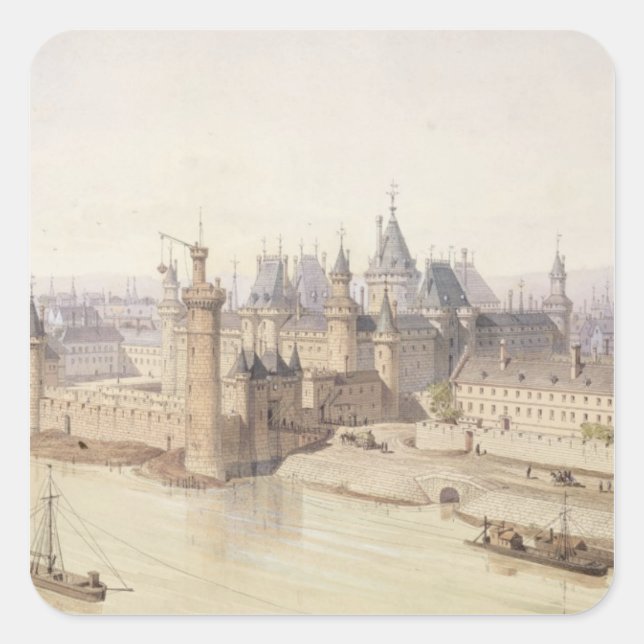 The Louvre during the Reign of Charles V Square Sticker (Front)