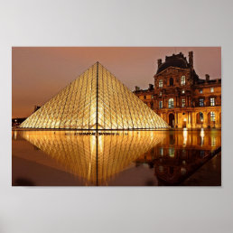 The Louvre, Paris Poster