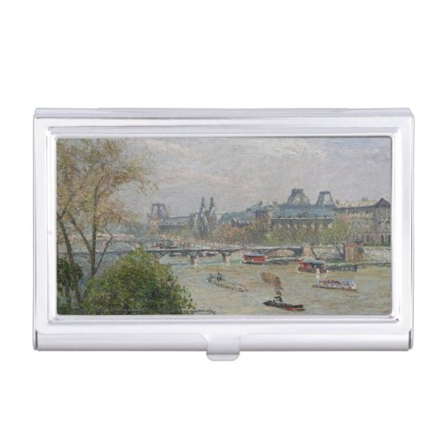 The Louvre Spring  Camille Pissarro       Business Card Case