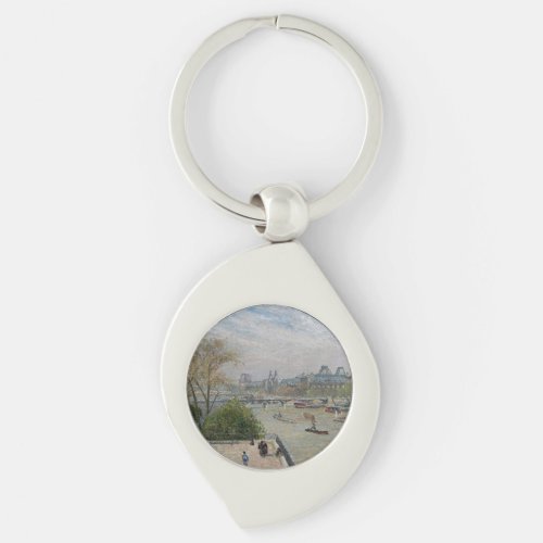 The Louvre Spring  Camille Pissarro   Keychain