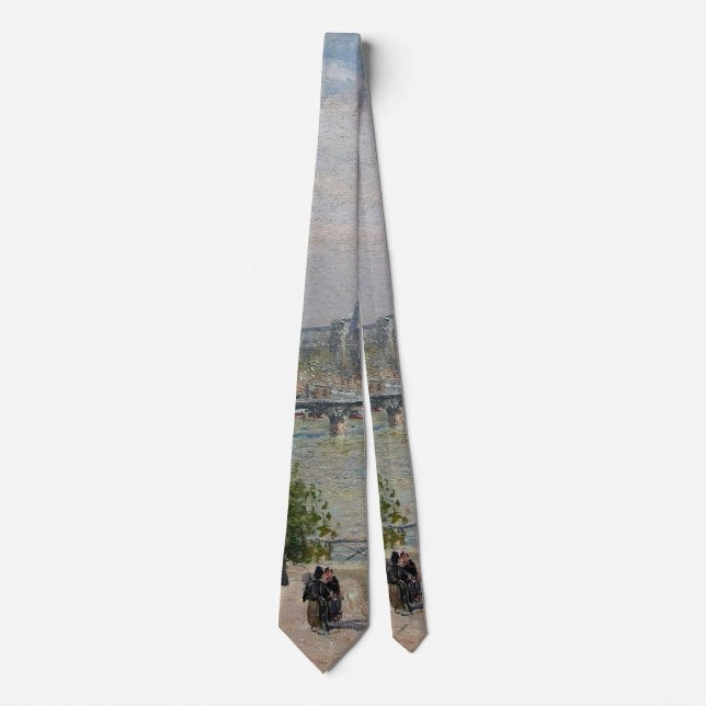 The Louvre, Spring  Camille Pissarro  Neck Tie (Front)