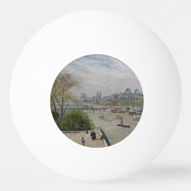 The Louvre, Spring  Camille Pissarro   Ping Pong Ball (Front)