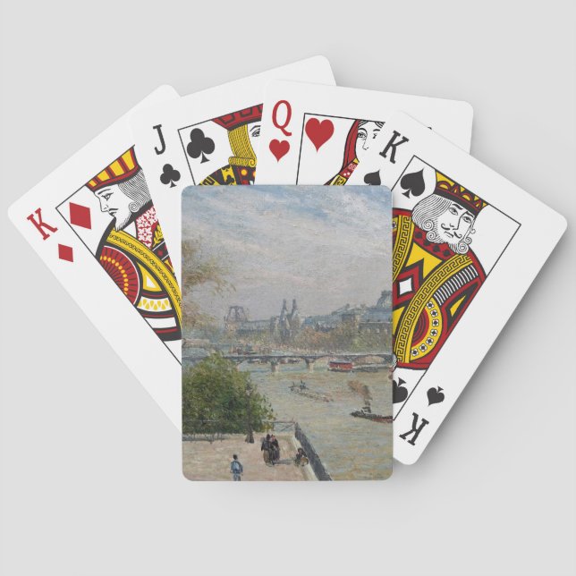 The Louvre, Spring  Camille Pissarro    Poker Cards (Back)