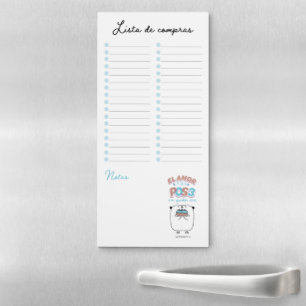 The love and the desserts magnetic notepad
