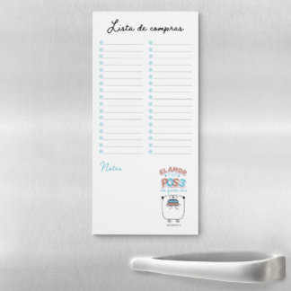 The love and the desserts magnetic notepad