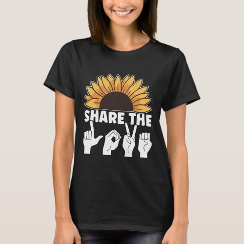 The Love Asl American Sign Language Awareness Asl  T_Shirt