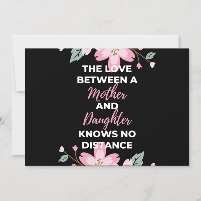 The Love Between A Mother And Daughter Knows Holiday Card (Front)