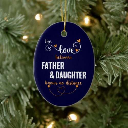 The love between father and daughter distance ceramic ornament