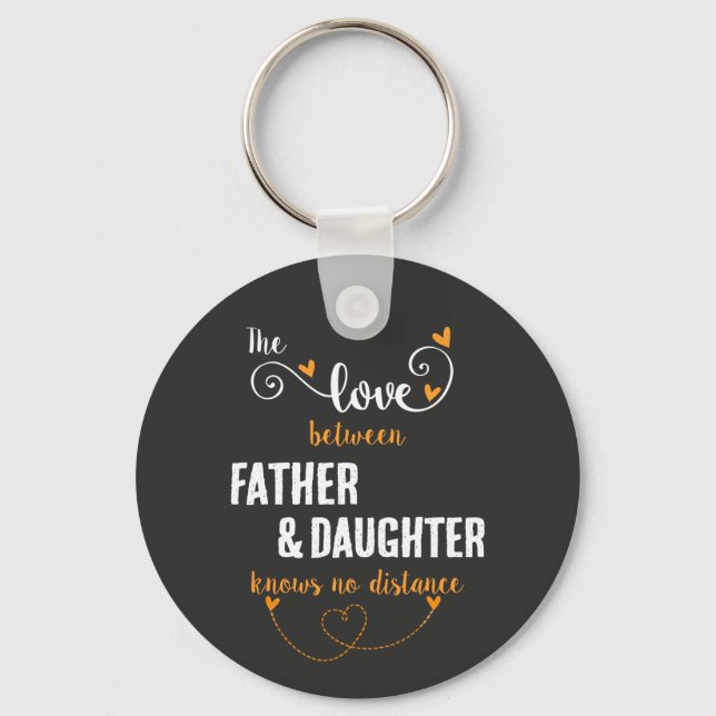 The love between father and daughter distance keychain (Front)
