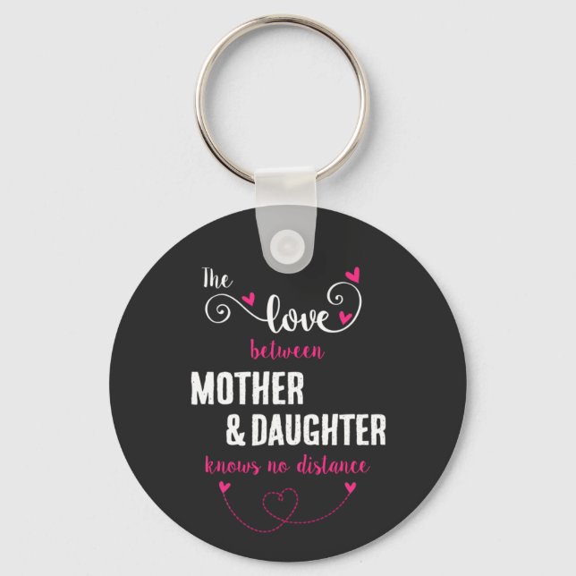 The love between mother and daughter distance keychain (Front)