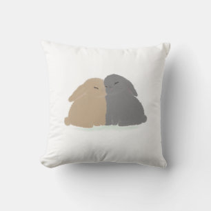 The Love Bunnies Throw Pillow