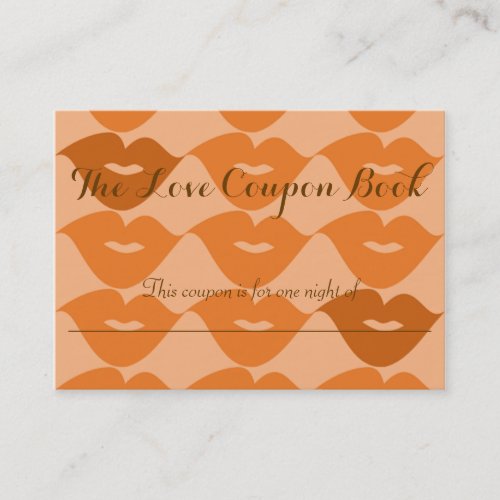 The Love Coupon Book