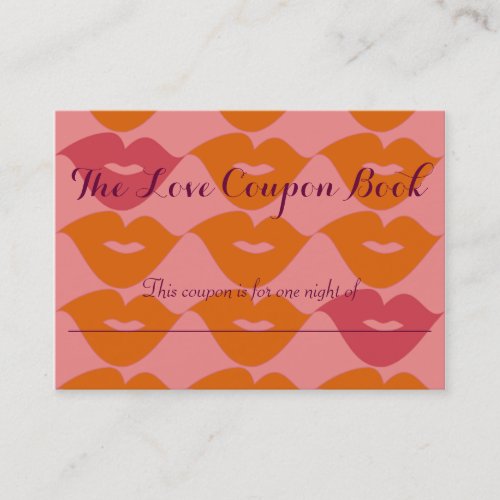 The Love Coupon Book