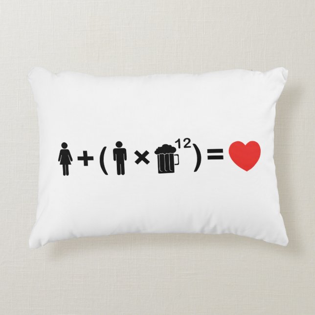 The Love Equation for Men Accent Pillow (Front)