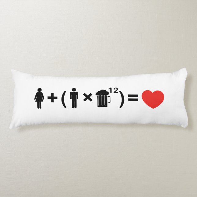 The Love Equation for Men Body Pillow (Front)