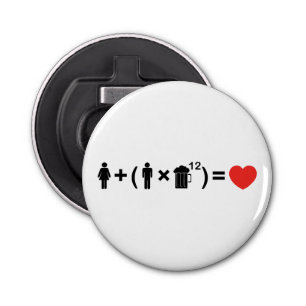 The Love Equation for Men Bottle Opener