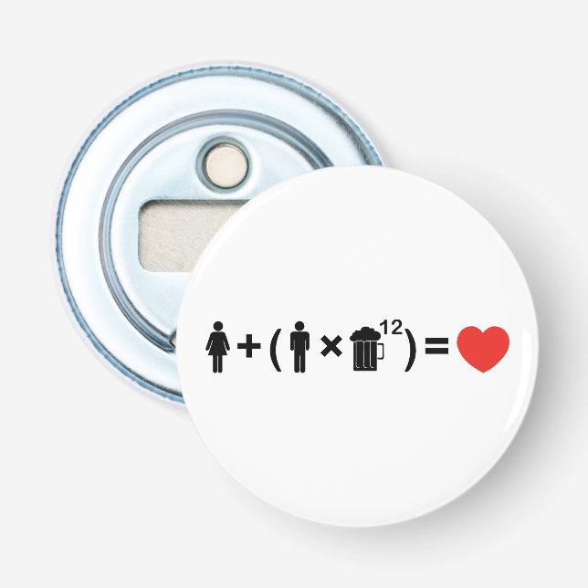 The Love Equation for Men Bottle Opener (Front)