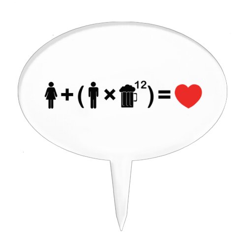 The Love Equation for Men Cake Topper