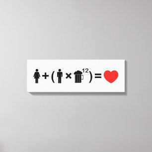The Love Equation for Men Canvas Print