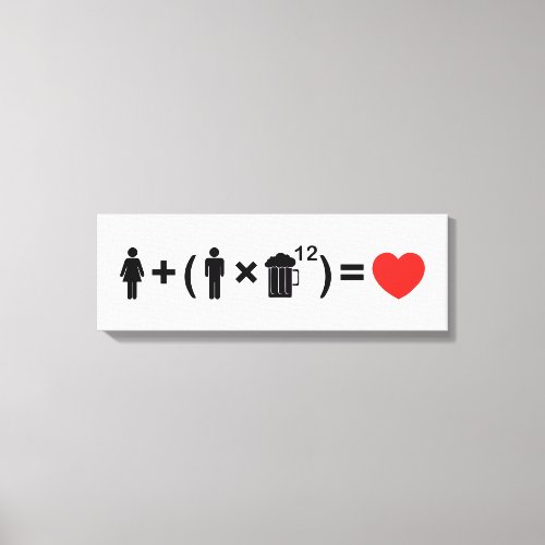 The Love Equation for Men Canvas Print