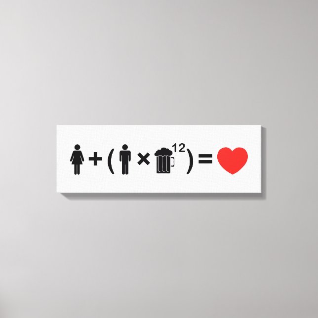 The Love Equation for Men Canvas Print (Front)