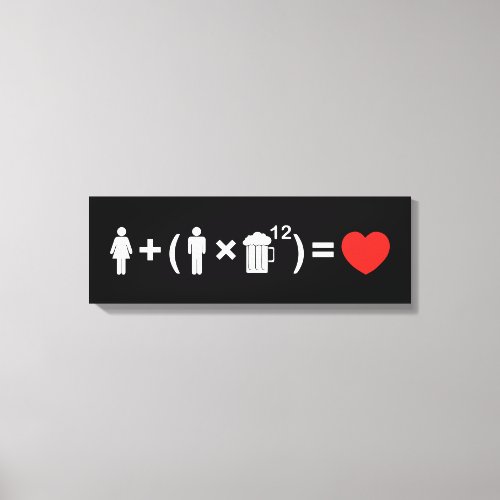 The Love Equation for Men Canvas Print