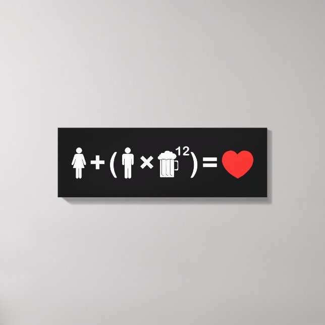 The Love Equation for Men Canvas Print (Front)