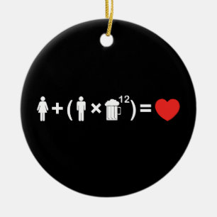The Love Equation for Men Ceramic Ornament