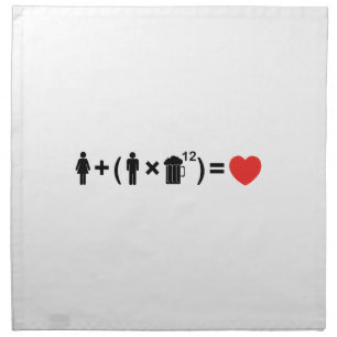 The Love Equation for Men Cloth Napkin