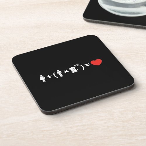 The Love Equation for Men Coaster