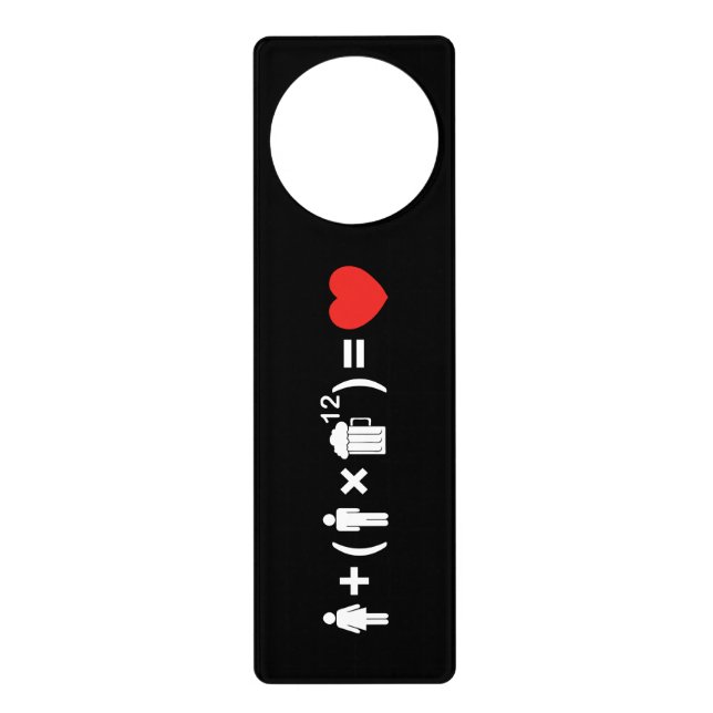 The Love Equation for Men Door Hanger (Front)