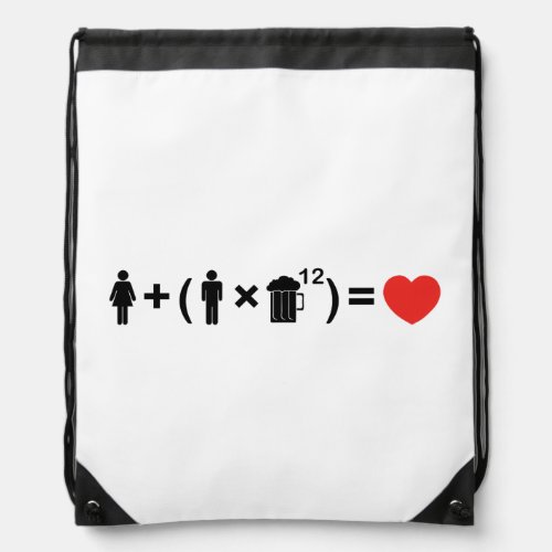 The Love Equation for Men Drawstring Bag