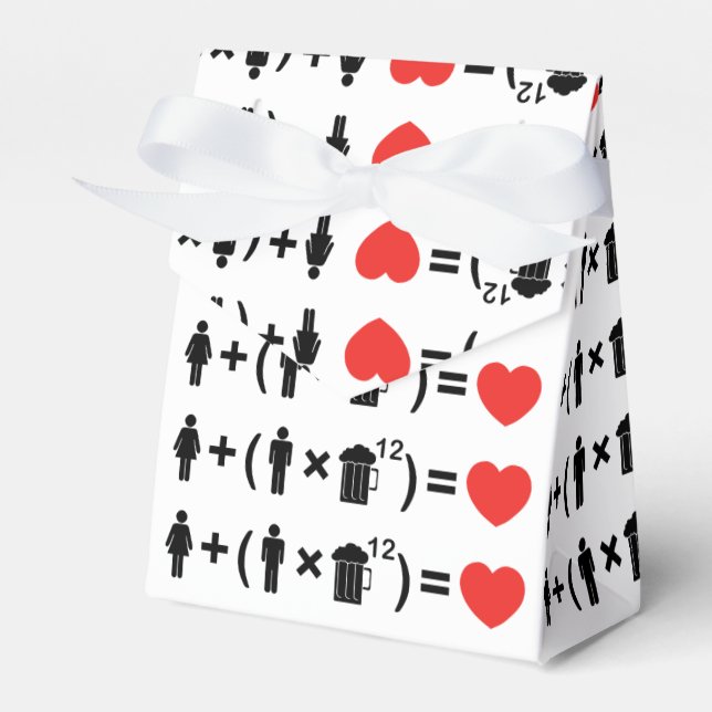 The Love Equation for Men Favor Boxes (Front Side)